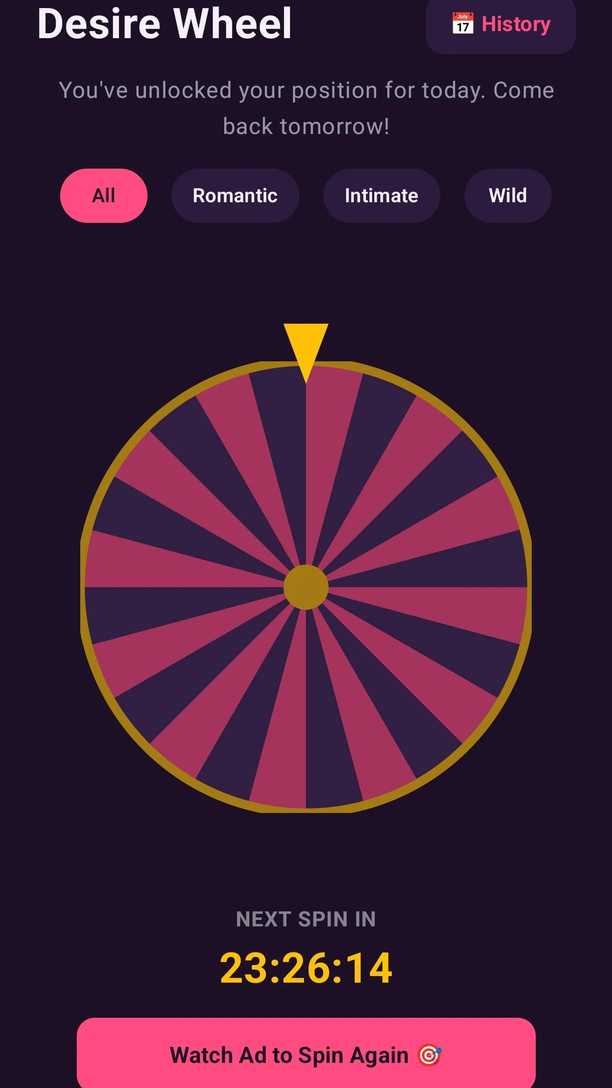 Desire Wheel: Couples Intimacy screenshot